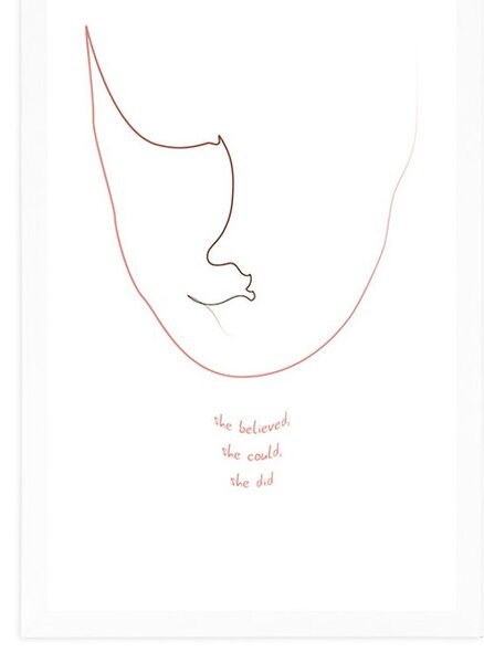Poster cu passepartout minimalism cu inscripție
