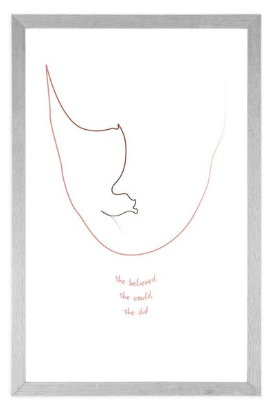 Poster cu passepartout minimalism cu inscripție