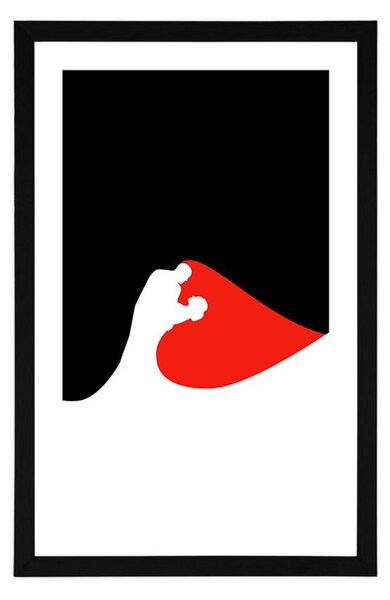 Poster cu passepartout fericirea a doi oameni