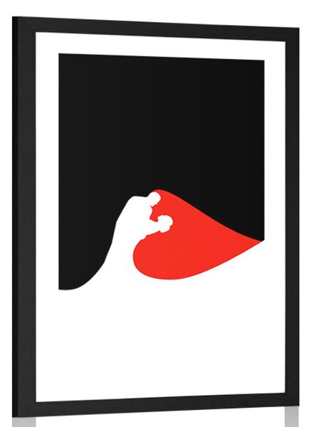 Poster cu passepartout fericirea a doi oameni