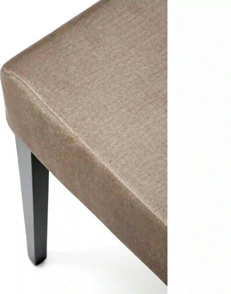 Scaun CLARION 2, bej/negru, stofa catifelata/lemn, 42x58x97 cm