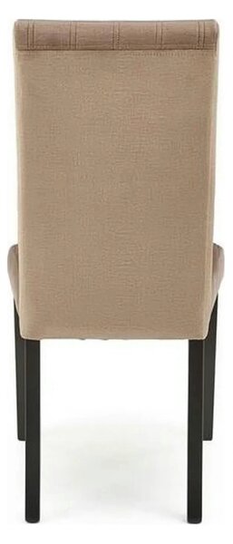 Scaun DIEGO 2, bej/negru, stofa catifelata/lemn de fag, 47x59x99 cm