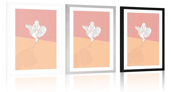 Poster cu passepartout celebra Marilyn Monroe