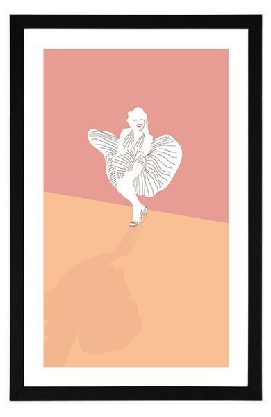 Poster cu passepartout celebra Marilyn Monroe