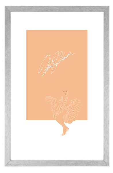 Poster cu passepartout Marilyn Monroe cu semnătură
