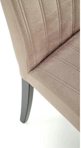 Scaun DIEGO 2, bej/negru, stofa catifelata/lemn de fag, 47x59x99 cm