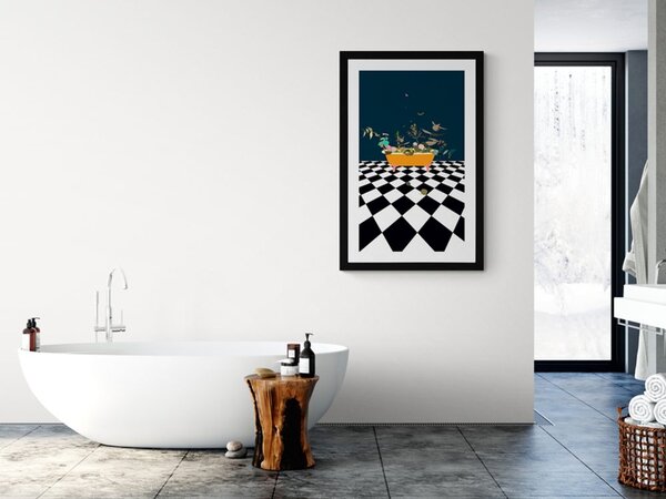 Poster cu passepartout botanică plină de fantezie
