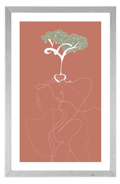 Poster cu passepartout rădăcinile iubirii