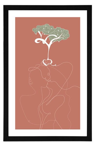 Poster cu passepartout rădăcinile iubirii