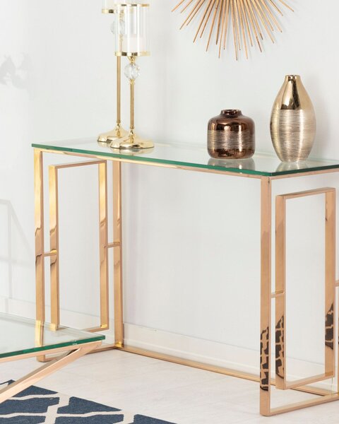 Consolă Eternic rose gold 120x40x80cm
