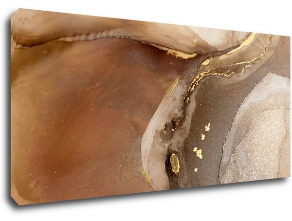 Impresi Tablou Golden Beige Fluid - 90 x 40 cm