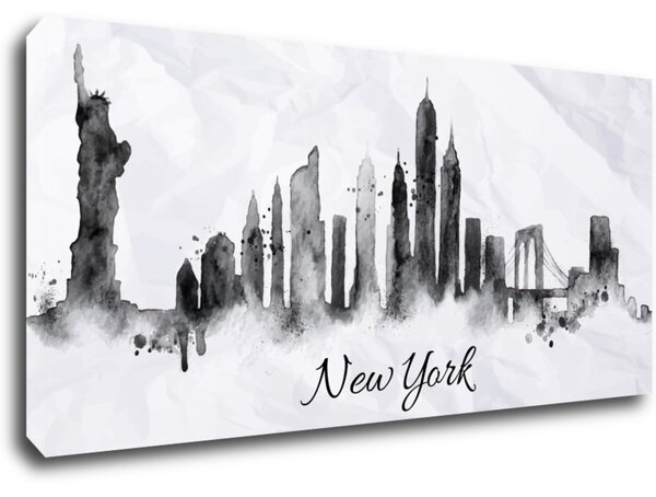 Impresi Tablou New York panorama - 90 x 40 cm