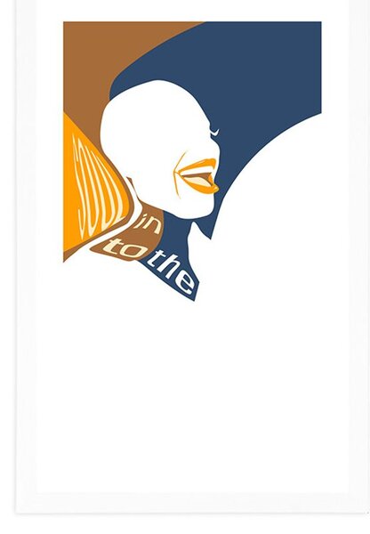 Poster cu passepartout silueta femeii cu inscripție