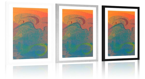 Poster cu passepartout abstracția mării