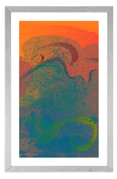 Poster cu passepartout abstracția mării