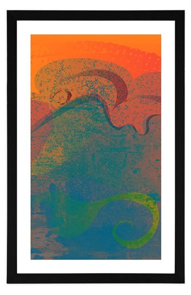Poster cu passepartout abstracția mării