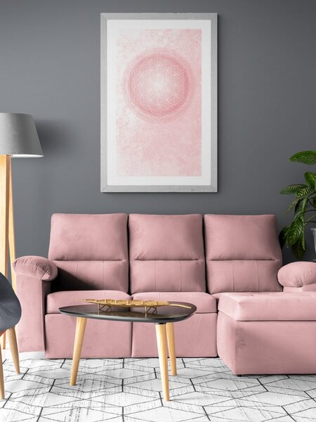 Poster cu passepartout Mandala în tonuri delicate