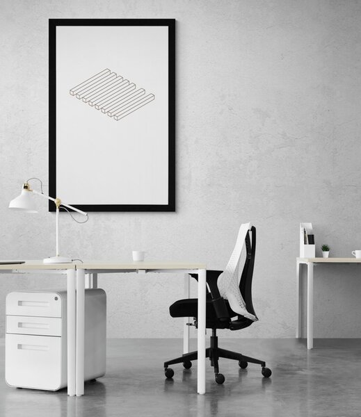 Poster cu passepartout în design simplu