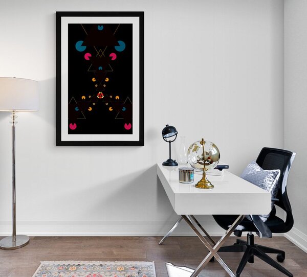 Poster cu passepartout modele interesante pe fundalul negru