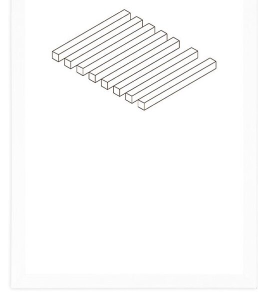Poster cu passepartout în design simplu