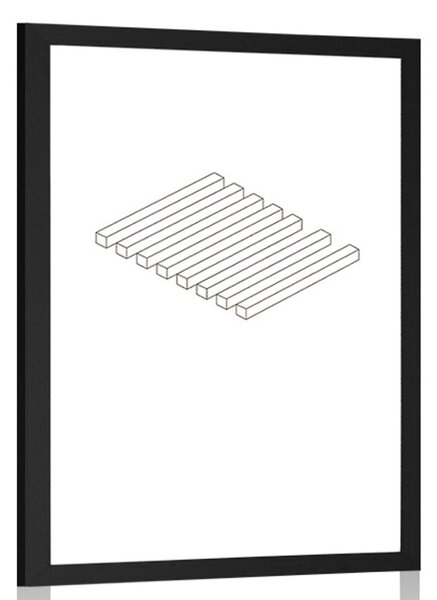 Poster cu passepartout în design simplu