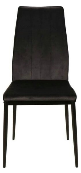 Scaun ATOM, negru, stofa catifelata/metal, 44x39x93 cm