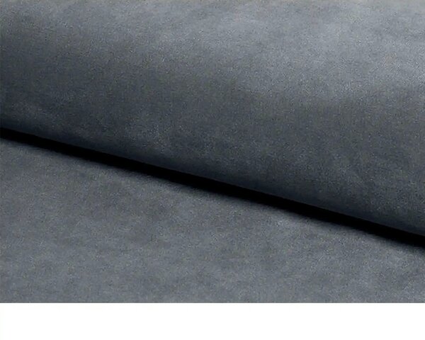 Scaun NUXE, gri/negru, stofa catifelata/metal, 56x42x83 cm