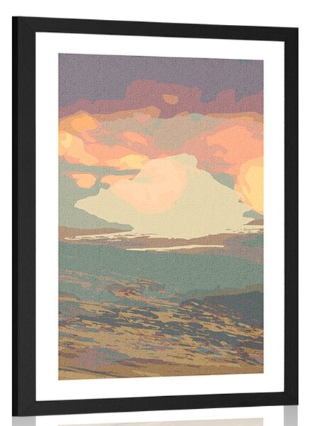 Poster cu passepartout natură orbitoare