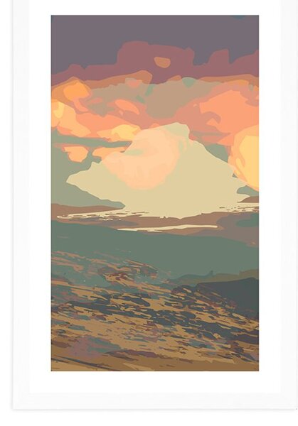Poster cu passepartout natură orbitoare