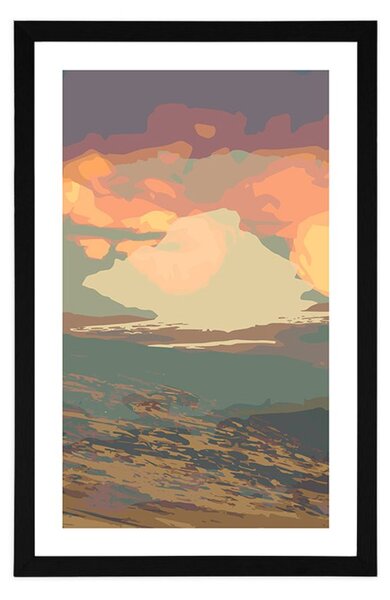 Poster cu passepartout natură orbitoare