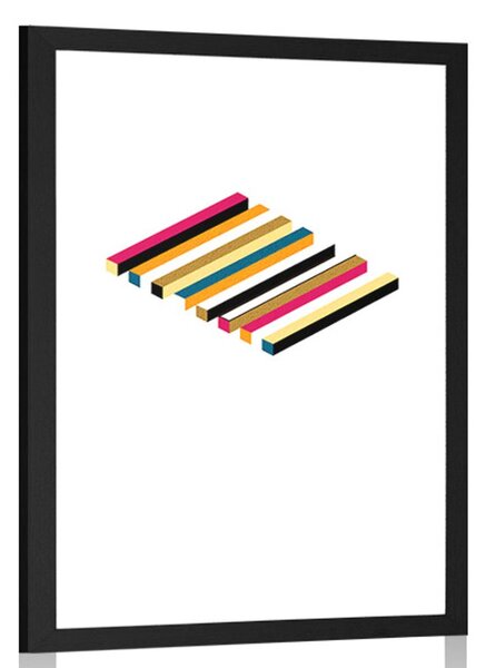 Poster cu passepartout modele în design colorat