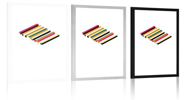 Poster cu passepartout modele în design colorat
