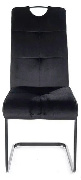 Scaun AXO, negru, stofa catifelata/metal, 43x47x101 cm