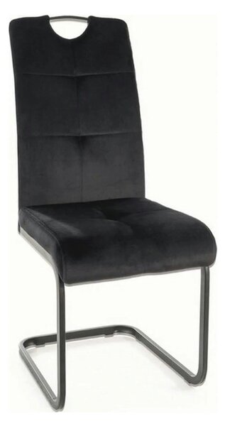 Scaun AXO, negru, stofa catifelata/metal, 43x47x101 cm
