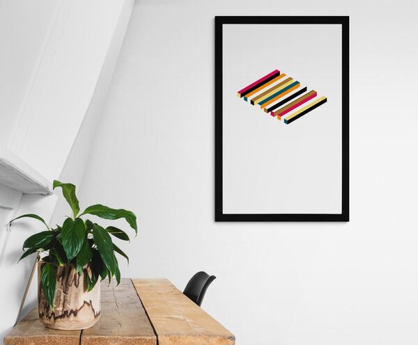 Poster cu passepartout modele în design colorat