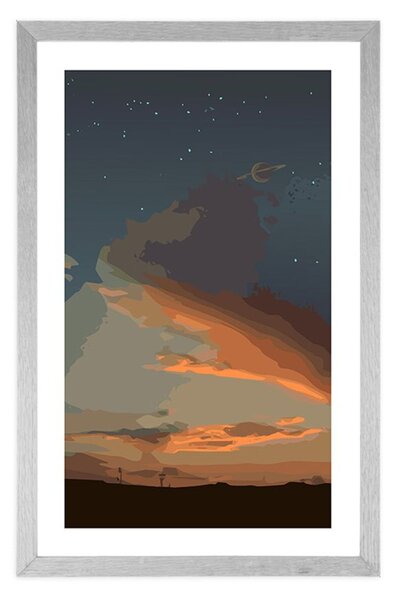 Poster cu passepartout noapte magică în natură