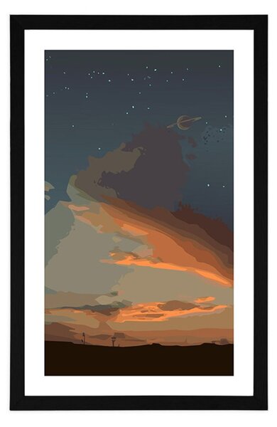 Poster cu passepartout noapte magică în natură