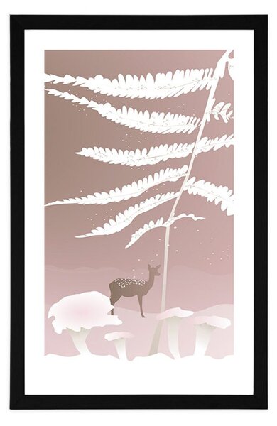 Poster cu passepartout viață de basm în pădure