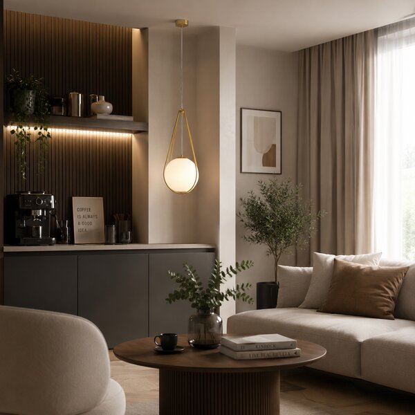 Lampă suspendată APP1793-1CP 20cm Gold
