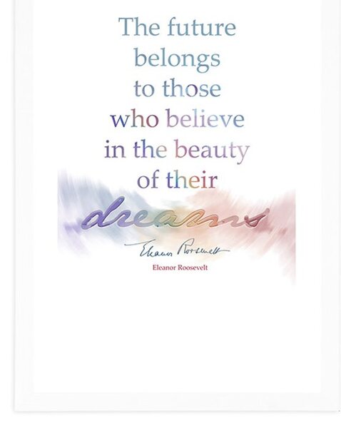 Poster cu passepartout și citat motivațional - Eleanor Roosevelt