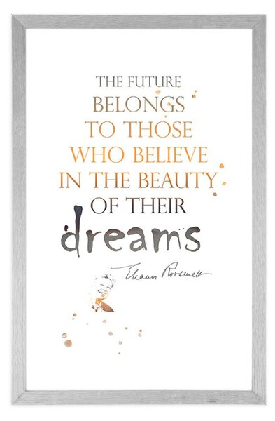 Poster cu passepartout citat motivațional - Eleanor Roosevelt