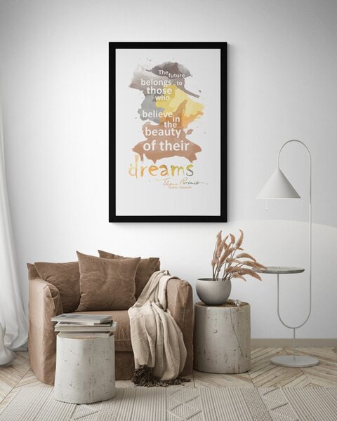 Poster cu passepartout citat despre vise - Eleanor Roosevelt