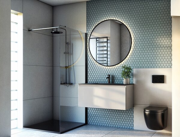 Oltens Lule buton de spălare pentru WC czarny mat 57104300