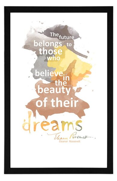 Poster cu passepartout citat despre vise - Eleanor Roosevelt