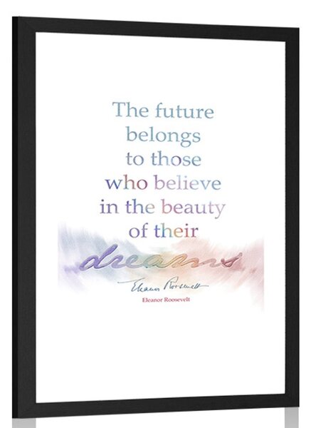 Poster cu passepartout și citat motivațional - Eleanor Roosevelt