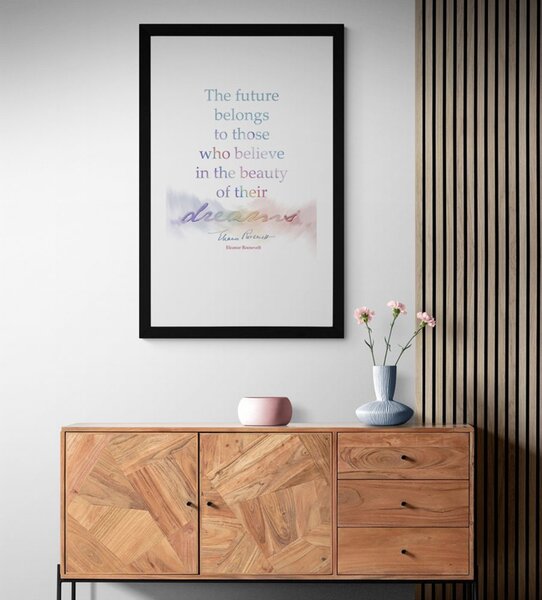 Poster cu passepartout și citat motivațional - Eleanor Roosevelt