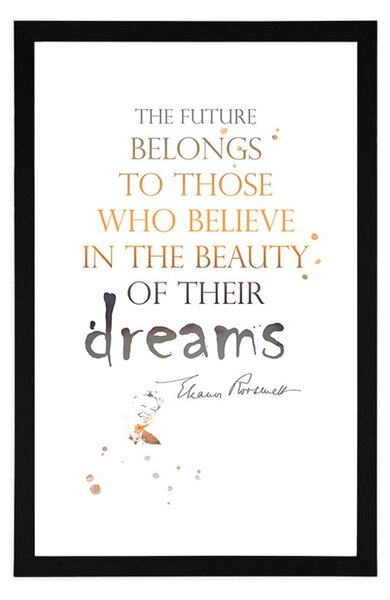 Poster cu passepartout citat motivațional - Eleanor Roosevelt