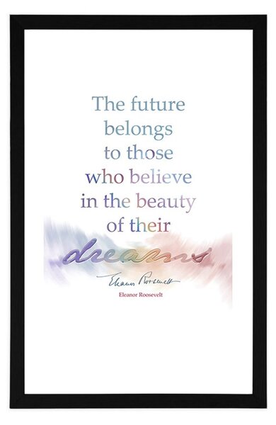Poster cu passepartout și citat motivațional - Eleanor Roosevelt