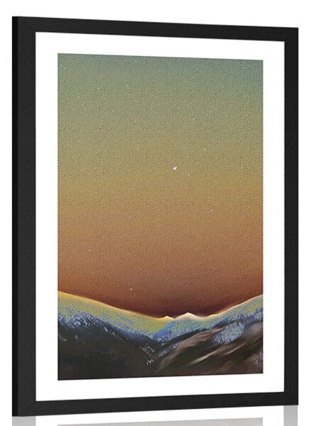 Poster cu passepartout natură de noapte fermecătoare