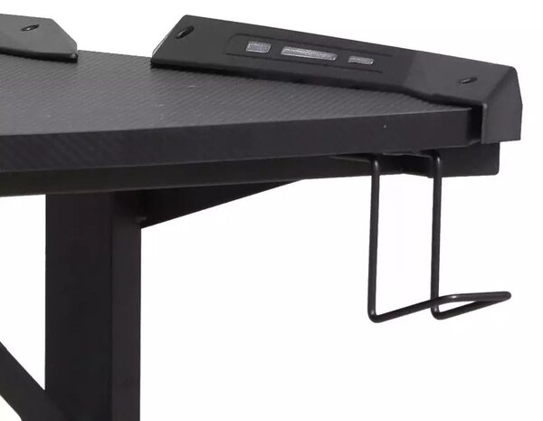 Masa birou B-216, negru, PAL/metal, 120x60x76 cm
